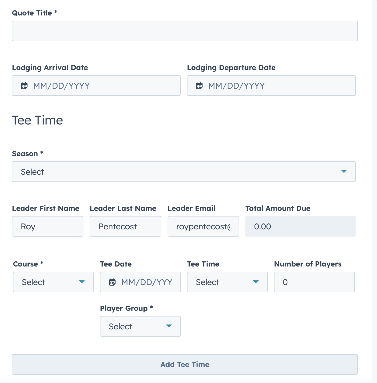 Golf Quote Generator with Stripe Integration in HubSpot