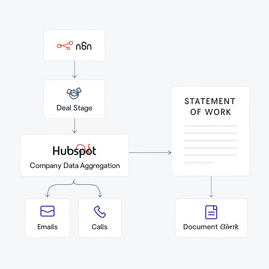 n8n Workflow: Deal Stage Trigger & SOW Document Generation